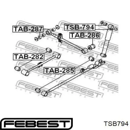Купити 4853787401 Toyota Задні втулки амортізатора