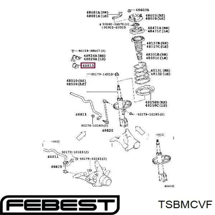 Втулка переднього стабілізатора TSBMCVF Febest