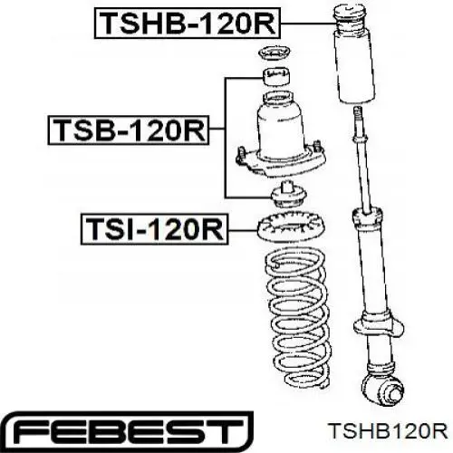 TSHB120R Febest буфер-відбійник амортизатора заднього