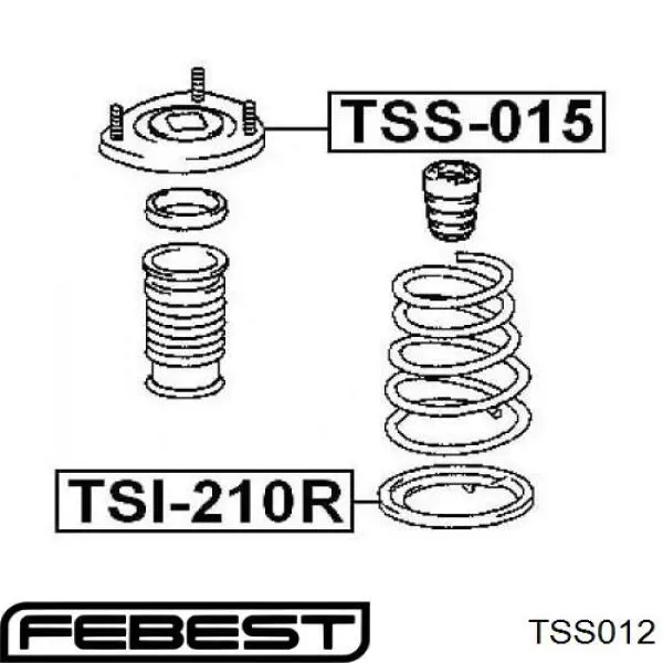 Опора амортизатора заднього TSS012 Febest
