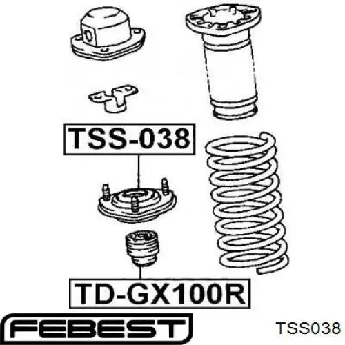 Опора амортизатора заднього Febest TSS038 ціна, від 22.90 USD