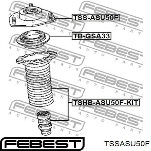 TSSASU50F Febest опора амортизатора переднього