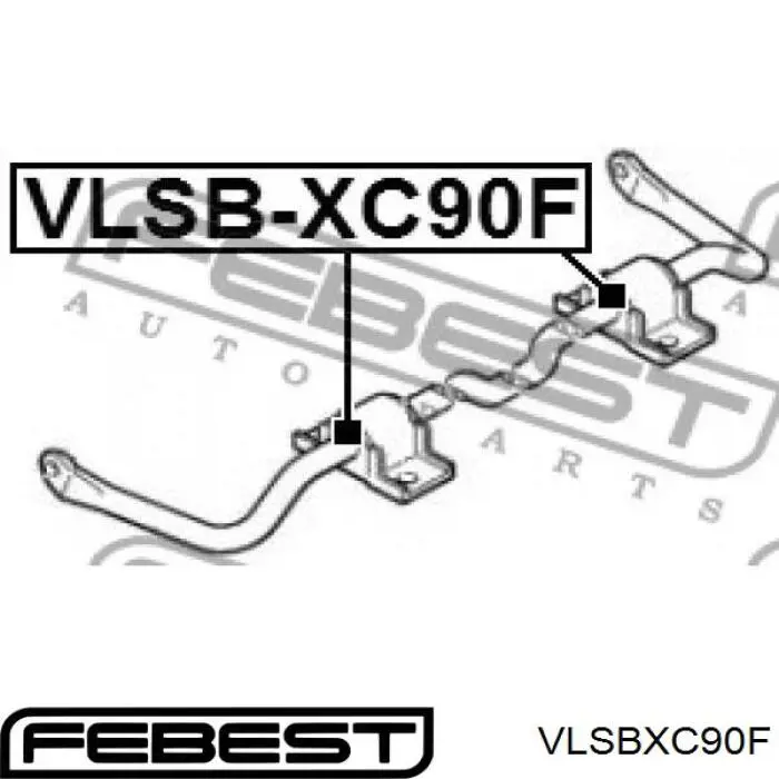 Втулка переднего стабилизатора FEBEST VLSBXC90F