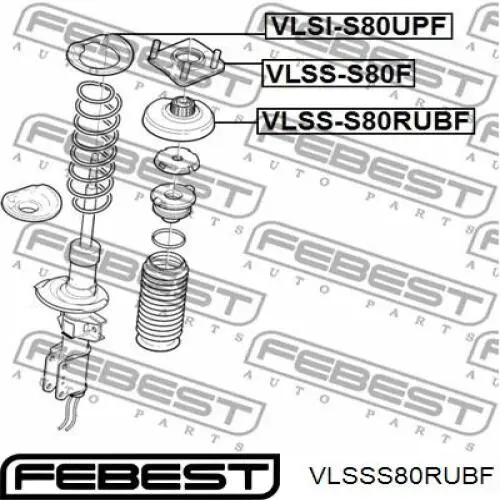 VLSSS80RUBF Febest опора амортизатора переднього
