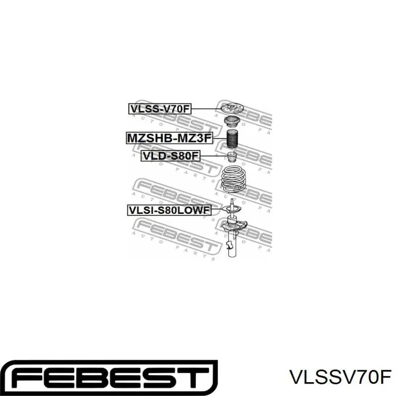 Опора амортизатора переднього VLSSV70F Febest