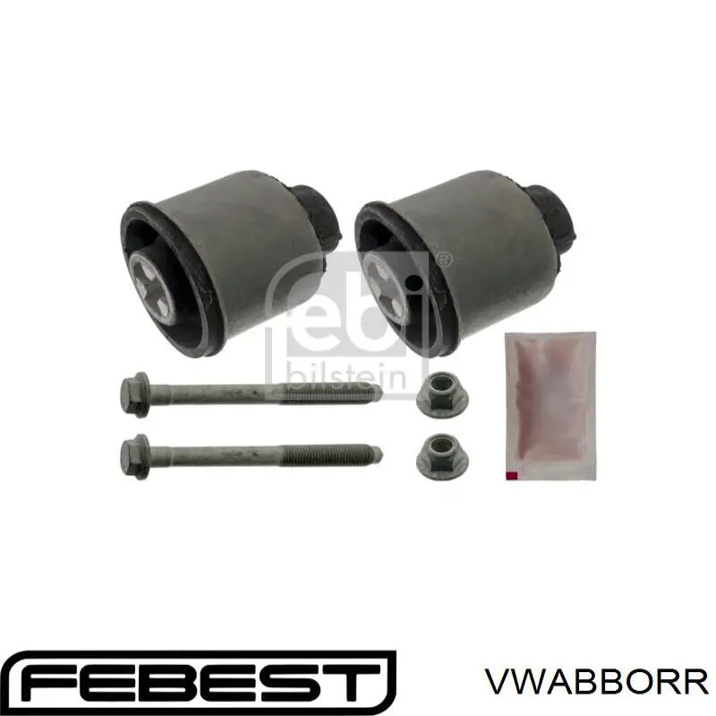 Сайлентблок задньої балки/підрамника Febest VWABBORR ціна, від 11.42 USD