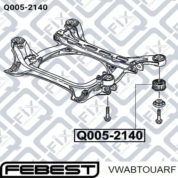 Сайлентблок передній балки/підрамника VWABTOUARF Febest