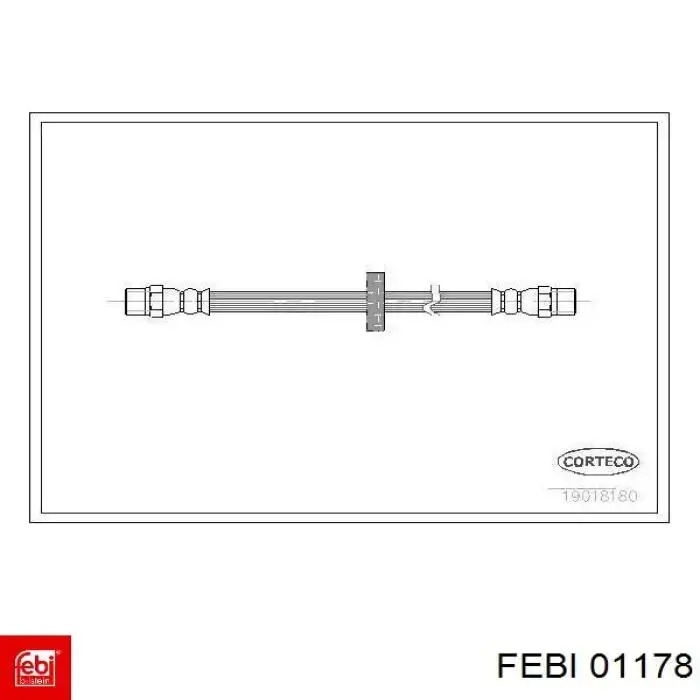 Шланг гальмівний задній Febi 01178 ціна, від 4.88 USD