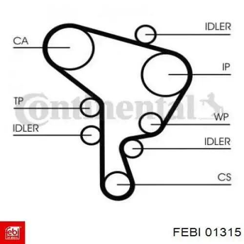 Купити 01315 Febi Натяжний ролик