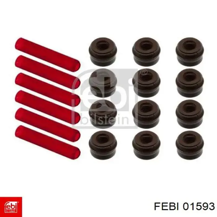 01593 Febi сальник клапана (маслознімний, впуск/випуск, комплект на мотор)