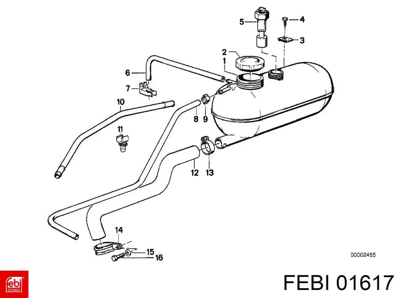 Купити 01617 Febi Кришка радіатора
