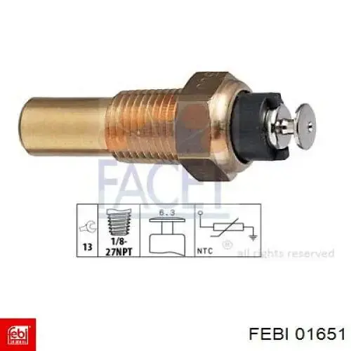Термодатчик охолоджуючої рідини Febi 01651 ціна, від 4.33 USD