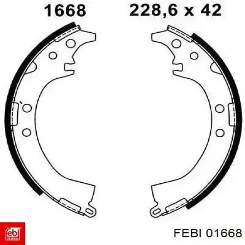 Сайлентблок переднього верхнього важеля 01668 Febi