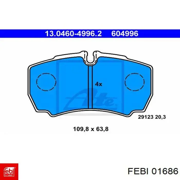 Купити 01686 Febi Сайлентблок передньої підвіски
