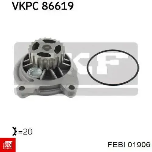 Купити 01906 Febi Насос охолоджуючої рідини