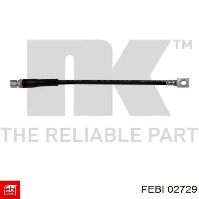 Шланг гальмівний передній Febi 02729 ціна, від 6.34 USD