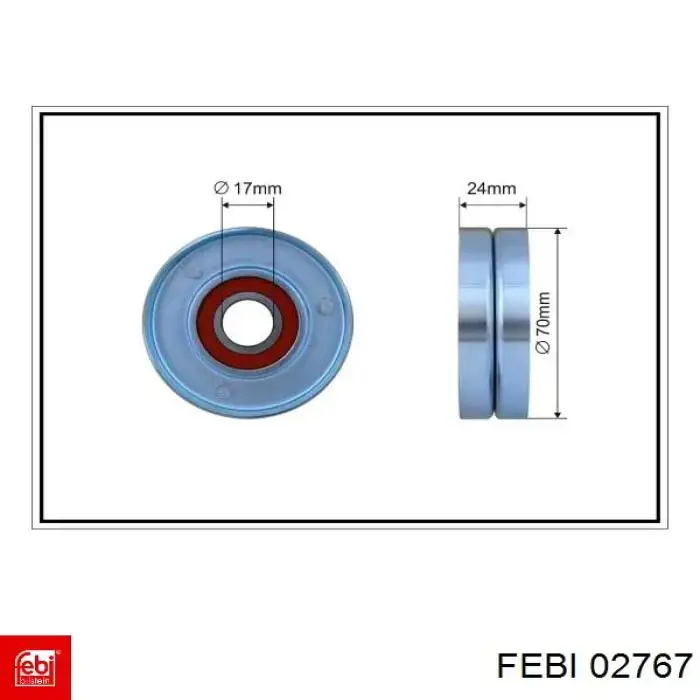 02767 Febi Сайлентблок задньої ресори, задній