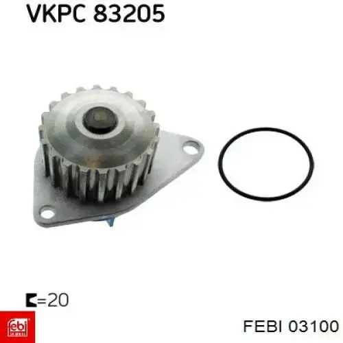 Буфер-відбійник амортизатора переднього 03100 Febi