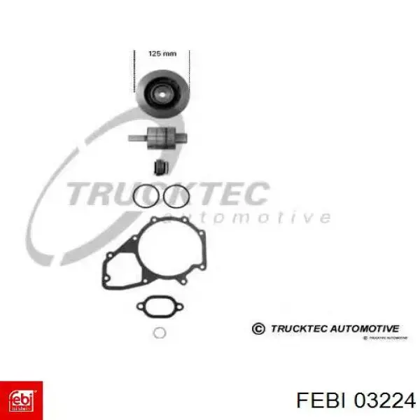 Ремкомплект помпи води 03224 Febi