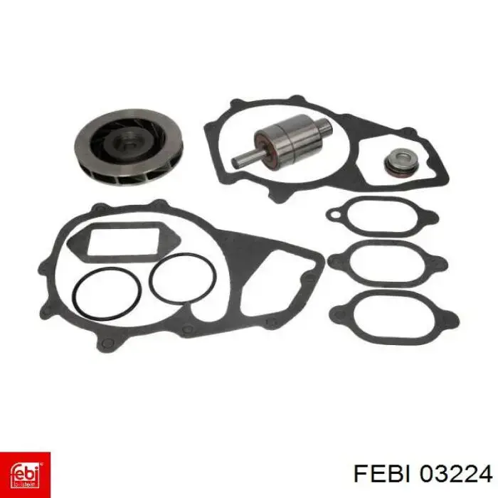 Ремкомплект помпи води Febi 03224 ціна, від 38.20 USD