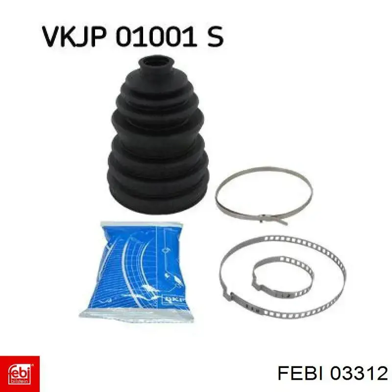 Пильник ШРУСа зовнішній, задньої піввісі Febi 03312 ціна, від 3.54 USD