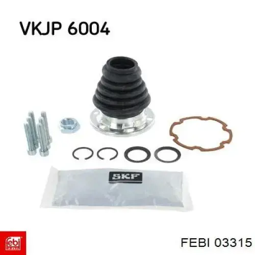 Купити 03315 Febi Пильник ШРКШ внутрішній, передній півосі, правий