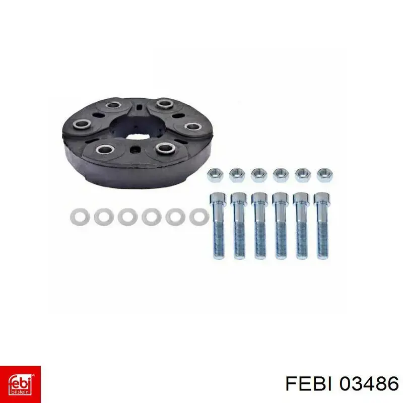 Муфта кардана еластична, перед./зад. Febi 03486 ціна, від 29.37 USD