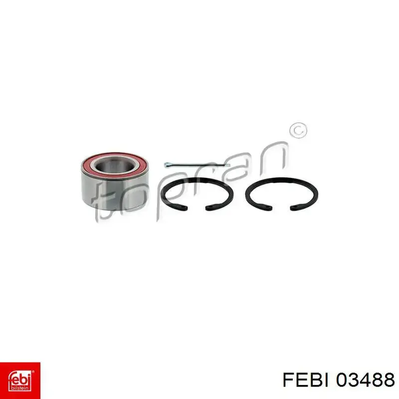 Комплект підшипник маточини передньої Febi 03488 ціна, від 10.25 USD
