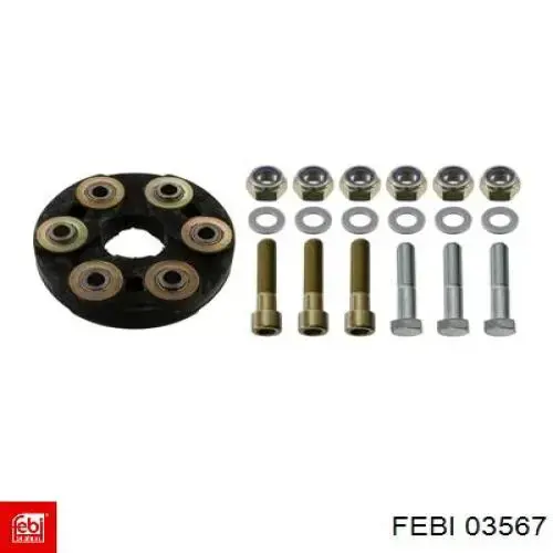 Муфта кардана еластична, передня Febi 03567 ціна, від 36.37 USD