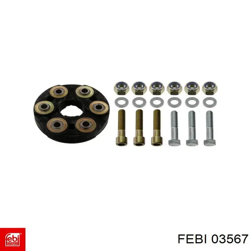 Купити 03567 Febi Муфта кардана еластична, передня