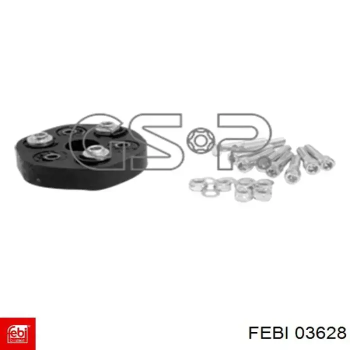 Купити 03628 Febi Муфта кардана еластична, передня