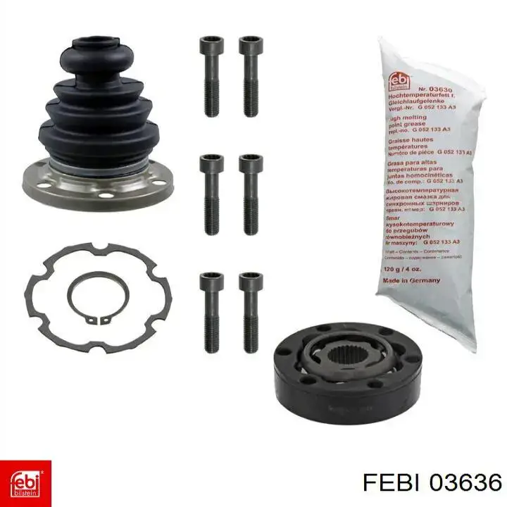 Пильник гранати внутрішній, передній півосі Febi 03636 ціна, від 11.75 USD