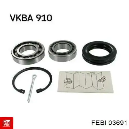 Підшипник маточини задньої Febi 03691 ціна, від 16.50 USD