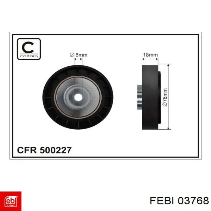 Купити 03768 Febi Гайка хвостовика заднього моста