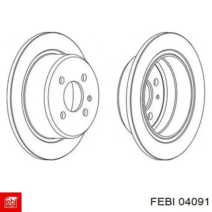 Диск гальмівний задній Febi 04091