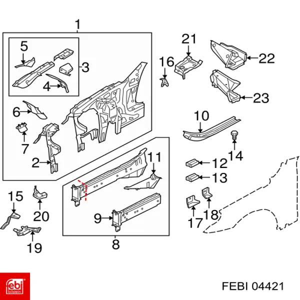 Накінечник рульової тяги, зовнішній Febi 04421