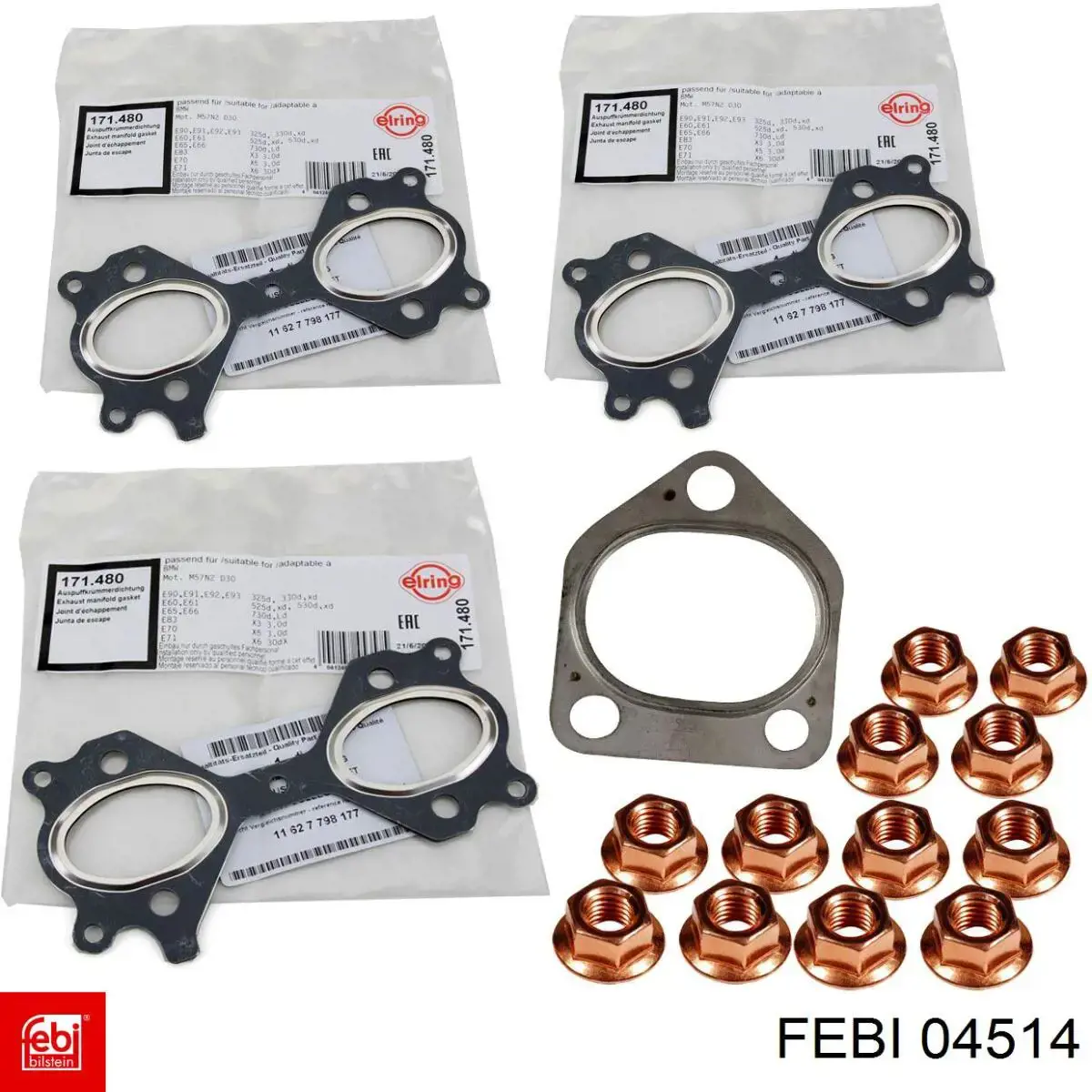 Гайка кріплення приймальної труби глушника (штанів) Febi 04514 ціна, від 0.33 USD