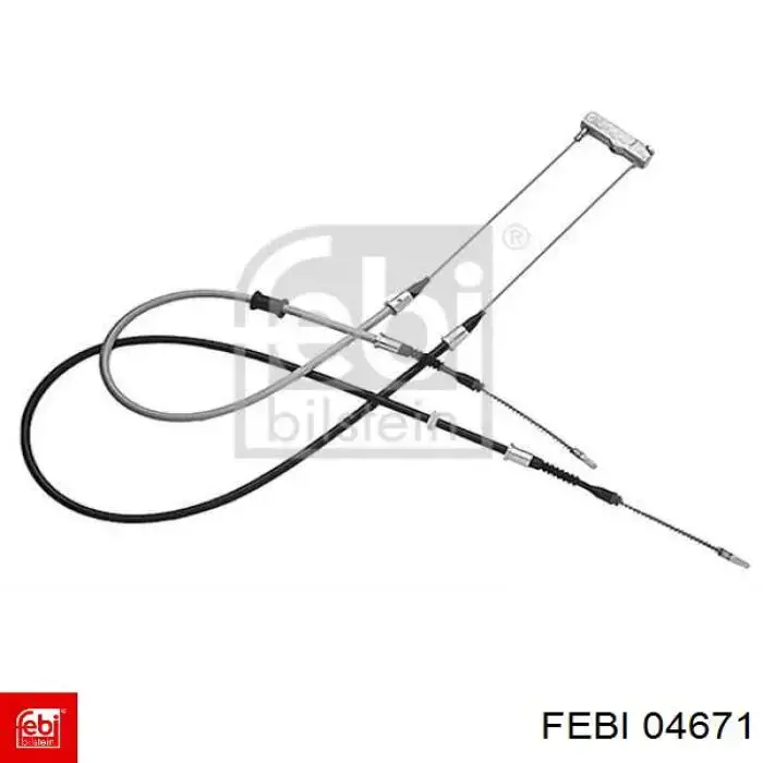 Трос стоянкового гальма задній лівий Febi 04671 ціна, від 3.86 USD