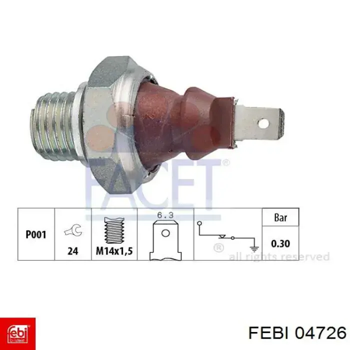 Манометри (показник тиску масла) Febi 04726 ціна, від 2.82 USD