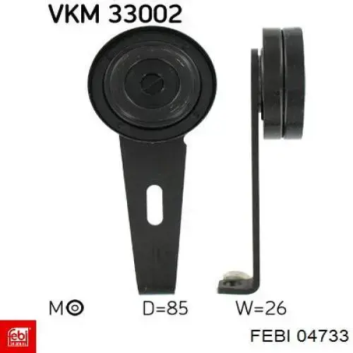 Натяжний ролик Febi 04733 ціна, від 30.81 USD