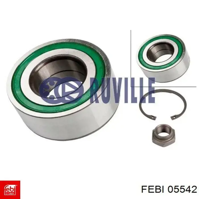 Підшипник ступиці 05542 Febi