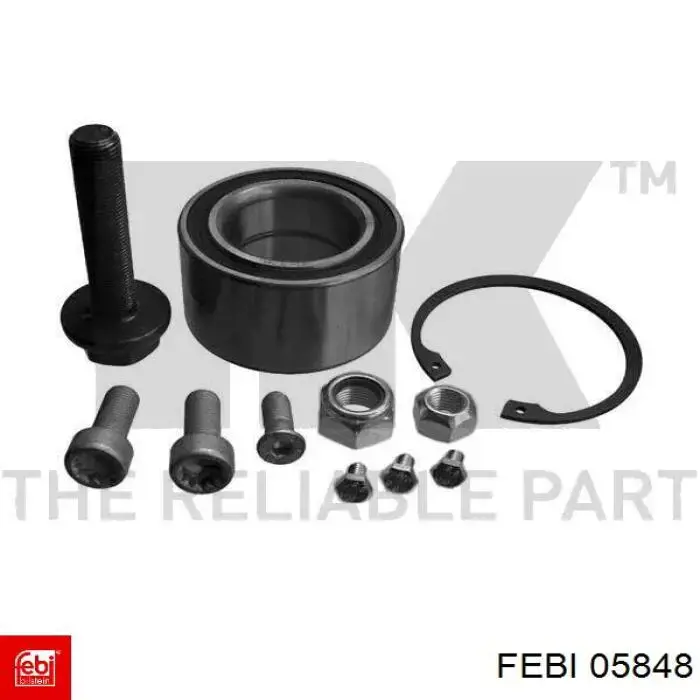 Комплект підшипник маточини передньої Febi 05848 ціна, від 22.59 USD
