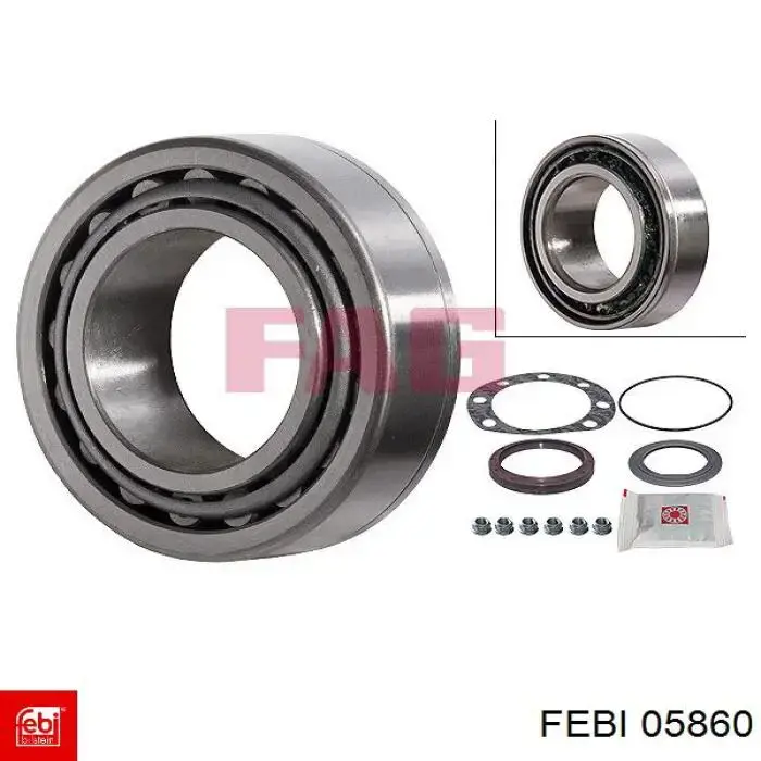 Підшипник маточини задньої Febi 05860 ціна, від 36.40 USD