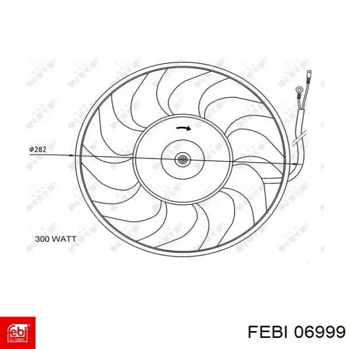 Вентилятор охолодження Febi 06999
