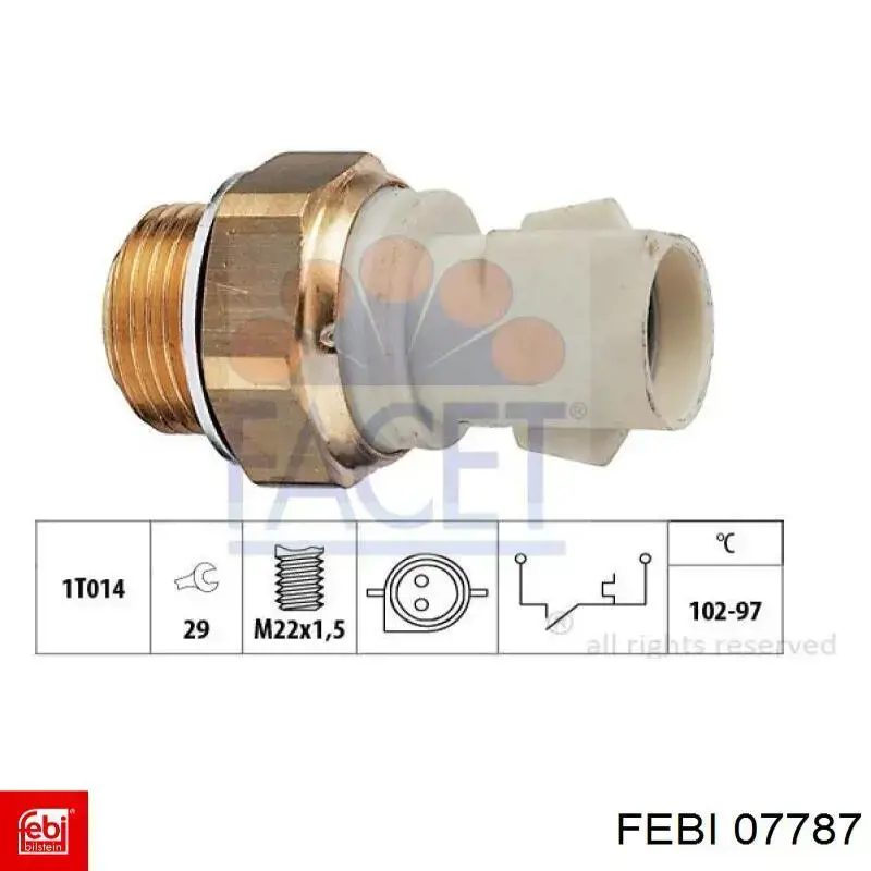 Датчик температури радіатора Febi 07787 ціна, від 9.30 USD