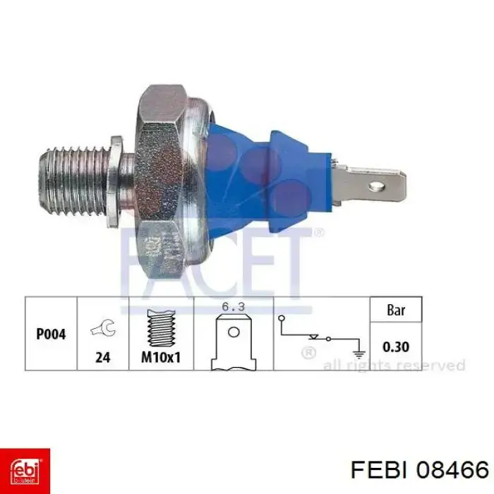 Манометри (показник тиску масла) Febi 08466 ціна, від 3.34 USD