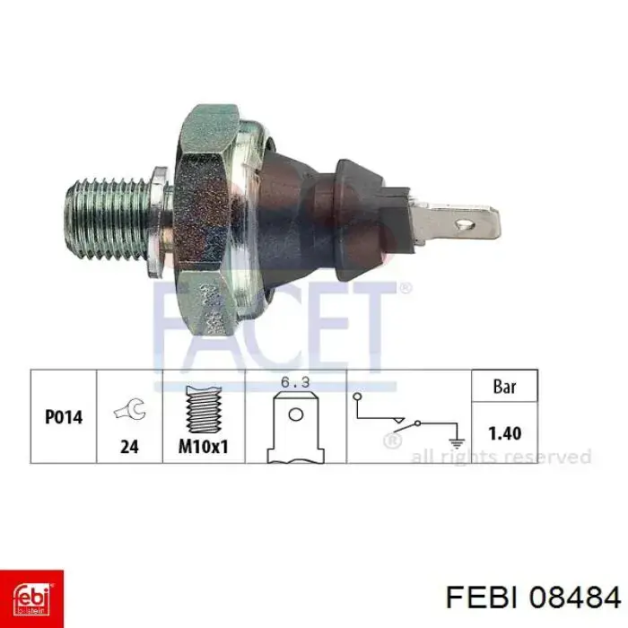 Купити 08484 Febi Датчик тиску масла