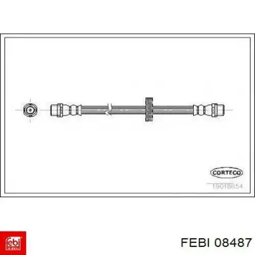 Шланг гальмівний передній 08487 Febi