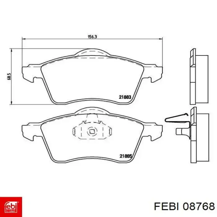 Тяга рульова поперечна Febi 08768 ціна, від 11.17 USD