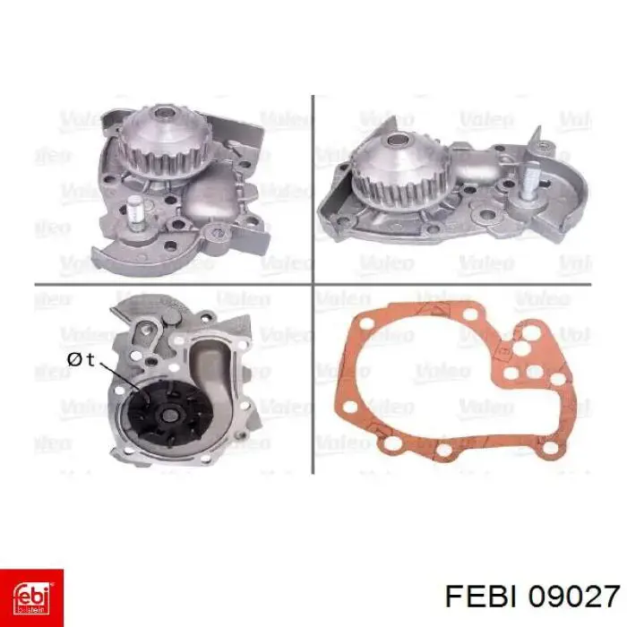 09027 Febi Насос охолодження